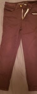 Maroon American eagle jeans!